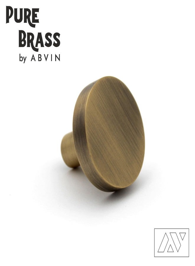 ABVIN Premium Thin Solid Brass Knobs Bar Handles, Modern Gold Cabinet Hardware, Furniture Pulls for Doors, Cabinets, Cupboards & Drawers (Knob) - Image 2